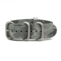 5 Rings Zulu Gray Camouflage Military Watch+band 20mm 22mm One Piece Watch Strap
