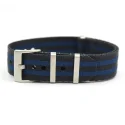 Top Quality Smoothly Nylon Seatbelt Strap 20mm Dark Grey Blue Watch Band Nato