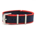 Fashionable Blue Red Wrist Nato Watch Band Nylon 20mm 22mm Seatbelt Watchstrap