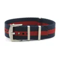 Navy Blue Red Stripe Watch Bands Manufacturer Wholesale Cheapest Nato Strap Seatbelt