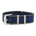 Wholesale 26 Colors Blue Gray Edge Smoothly Seat Belt Watch Strap 18mm Canvas Nato Strap