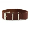 High Quality Premium Cow Leather Durable One Piece Nato Strap 20mm 22mm 24mm Leather Watch Bands