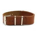 Tan Color Luxury Nato Custom Leather Watch Band For Mens Watch
