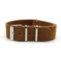 Hotsale 18mm 20mm 22mm Cow Suede Leather Nato Strap Brown
