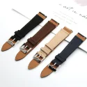 High Quality 20x16mm Tapering Leather Straps Custom Oem Western Top Grain Nubuck Leather Watch Band Strap Quick Release