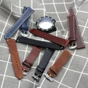 Top 10 Watch Band Factory Custom Country Flag Colors Thread For Quick Release Leather Watch Strap 18mm 20mm 22mm 24mm