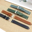 Quick Release Top Grain Leather Watch Band Strap 18mm 20mm 22mm Handmade Waxed Rally Racing Leather Watch Bands
