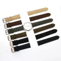Women Men Two Piece Leather Strap 18mm 20mm 22mm 24mm Quick Release Suede Leather Watch Band