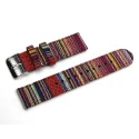 Mlti Color Woven Canvas Wrist Watch Bands National Ethnic Fabric Nato Watch Straps 20mm 22mm 24mm