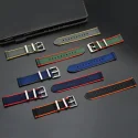 Custom Sports Vintage Nato Nylon 20mm 22mm Two Piece Watch Strap For Samsung Gear S3 Smart Watch Band For Men