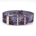 Factory Custom Purple Printed Iwatch Belt Nylon 20mm Nato Strap Band
