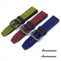 Multi Color Waterproof Quick Release Silicone Watch Bands Rubber For Each Brand Black Watch