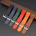 Premium Fluorine Tropical Rubber Watch Strap 20mm 22mm For Diving Watch Dust-proof And Sweat Fkm Watch Band With Quick Release