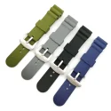 New Pattern Premium Sports Silicone Strap 22mm Brand Rubber Watch Bands With All Brushed Buckle