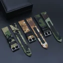 Hotsale 20mm Camouflage Fabric Nylon Nato Sailcloth Cordura Leather Watch Straps
