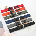 Wholesale High Quality Nylon + Leather Cordura Watch Bands Fabric Watch Straps In 20mm With Premium Buckle
