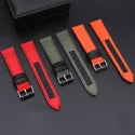 High Quality Genuine Leather Canvas Cordura Watch Band 20mm Nylon Fabric Watch Strap