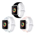 Fadeless Marble Pattern Color Printed Cute Band Ajustable Single Pin SoftSIlicone Strap for iWatch Series 5 4 3 2 1