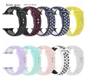Double color Soft Silicone Replacement Watch Band for Apple Watch