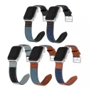 Wholesale amazon new popular contrasting colors 38 40 42 44 mm denim chain watch band canvas watch strap for apple watch