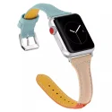 2022 new popular T-shaped three-color strap high quality fashionable unique leather watch band for iphone apple watch