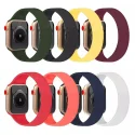 Designed stretchable silicone rubber solo loop for Apple watch Series 6 40mm 42mm