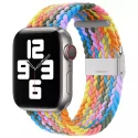 Braided Ready To Ship Solo Loop 44mm 40mm Nato Nylon Striped Watch Strap For Nylon Braided Apple Watch Band Series 7 6 SE 5 4