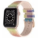 38mm 40mm 41mm 42mm 44mm 45mm glitter Blingbling Sweatproof Liquid Silicone Watch Band for Apple IWatch Series 7 6 5 4 3 2 1