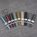 20 22mm Premium Quality Herringbone Cross Nylon Luxury Watch Band Fabric Nylon Watch Quick Release Nato Strap