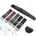 20mm 22mm Two Piece Woven Nylon Nato Band New Color Seatbelt Watch Strap With Quick Release