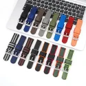 Double Layer Two Piece Wrist Strap 20mm 22mm Heavy Duty Nylon Nato Seatbelt Watch Band Strap With Quick release