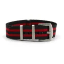 Black red Grey Khaki Edge 3 Rings Brushed Nato Nylon Watch Bracelet 20mm 22mm Seatbelt Watch Band Strap