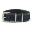 Gray blue Soft Fabric Seat Belt 20mm Black Nylon Seatbelt Watch Strap 22mm Nato Straps Band