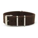 Coffee 304 Stainless Steel Buckle 3 Rings Nato Nylon Watchband 18mm 20mm 22mm Nato Watch Strap