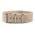 Cream-coloured 304 Stainless Steel Buckle 3 Rings Nato Nylon Watchband 18mm 20mm 22mm Nato Watch Strap
