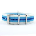 White blue New Available Nylon Strap Striped Line High Quality 20mm Promotional Nato Strap