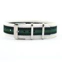 White green Wholesale Bulk 20mm Nylon Custom Nato Striped Watch Straps