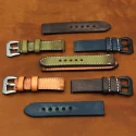24mm Vintage Vegetable Tanned Watch Straps 18mm Genuine Leather Cuff Watch Bands 18mm 20mm