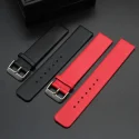 Customized Stamp Logo Thin And Soft Grain Calf Leather Watch Strap 20mm 22mm