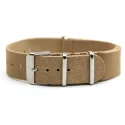 Khaki Color Available One Piece Natural Leather Nato Watch Straps 18 19 20 21 22 24mm