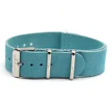 Light Blue Wrist Band Cowhide Suede Nato Strap For Man Woman