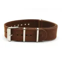 1.8mm Nato Thick Premium Quality Vintage Leather Strap Brown