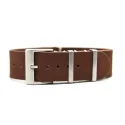 Custom Color Size Nato Vintage Brown Leather Strap For Watches 20mm 22mm
