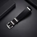 Oil Waxed Black leather Strap For All Watches