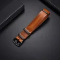 High Quality Single Pass Nato Genuine Sheep Leather Suede Watch Strap 20 Mm Tan