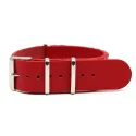 Top Quality 18mm 20mm 22mm Retro Genuine Calf Leather Watch Band Nato Design Vintage Watch Strap Bracelet 24mm Red