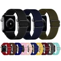 Yunse Option Colors Lightweight Braided Woven Solo Band Elastic Nylon Loops Factory Direct Bracelet for I Watch Se 6/5/4/3/2/1