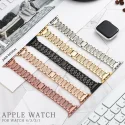 Luxury Low Moq Stainless Steel Watch Strap With Same Color Protective Cover Suitable for I Watch 4/3/2/1 38mm 40mm 42mm 44mm