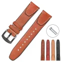 Luxury Retro Style Quick Release Leather Strap 20mm 22mm Vintage Watch Bands for Huawei GT2 Samsung and all Smart Watch Strap