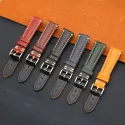 Hand Sewn Luxury Cordovan Tapering Leather Watch Band Vintage Genuine Leather Tapered Watch Strap fashions 20/22/24/mm